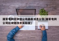 国家电网区块链公司最新消息公告[国家电网公司区块链技术实验室]